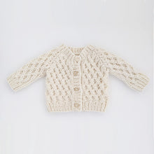 Load image into Gallery viewer, Waffle Cardigan Sweater Natural
