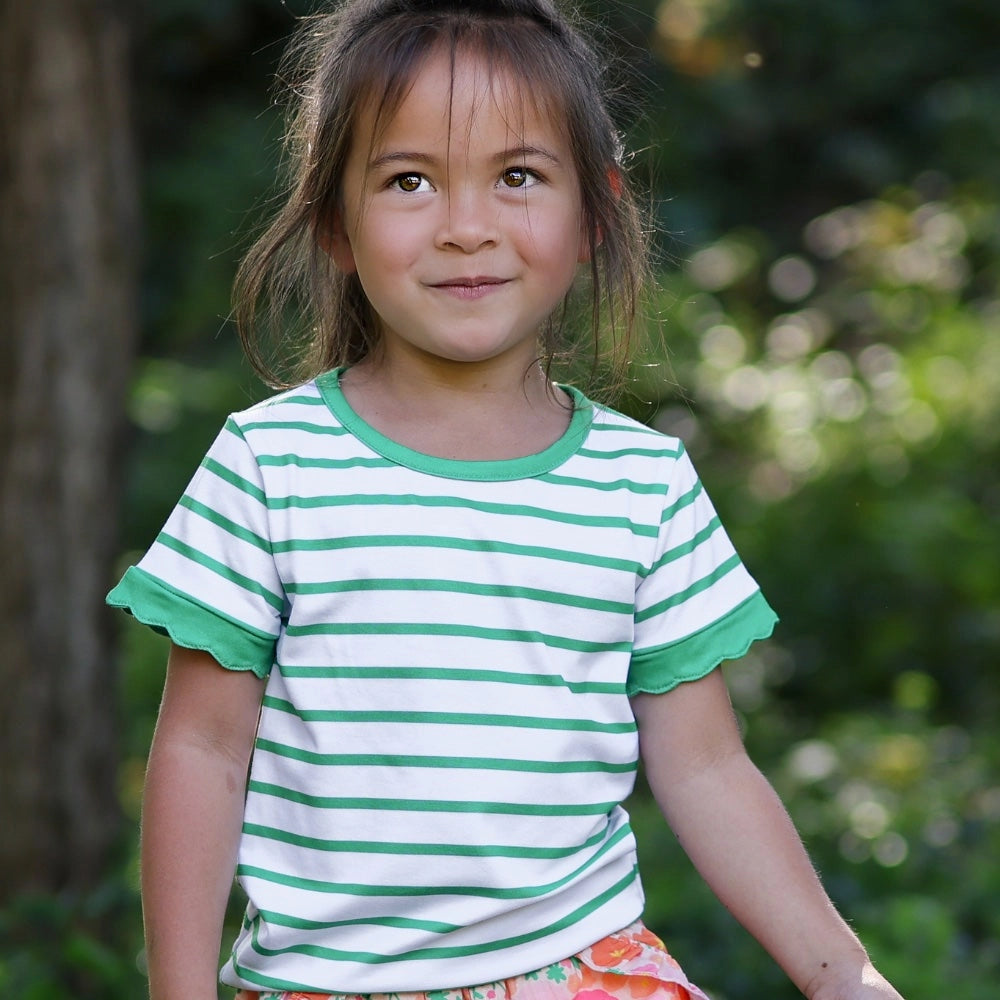 Girls Scalloped Tee