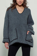 Load image into Gallery viewer, Contrast Stitched Knit Pullover
