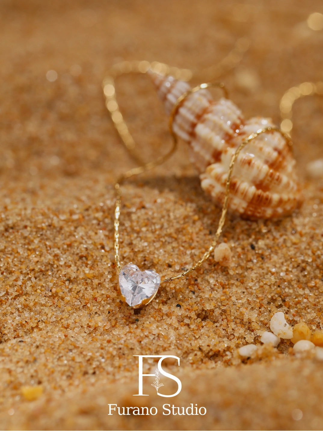 Floating Diamond Heart Pendant Necklace