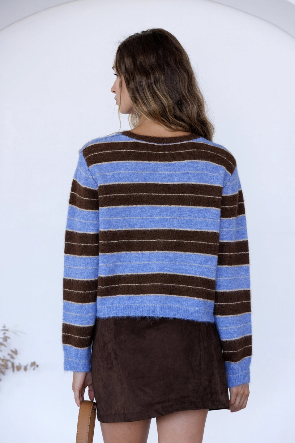 Striped Fuzzy Knit Sweater