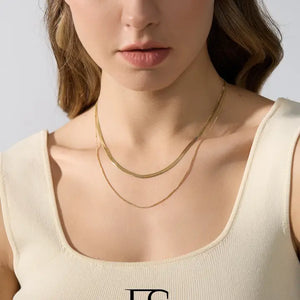 Double Layer Snake Chain Necklace