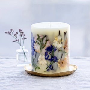 Small Round Botanical Candle