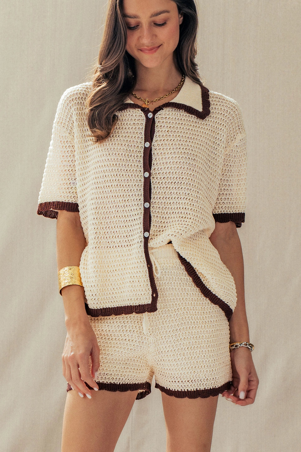 Crochet Knit 2 Two Piece Set