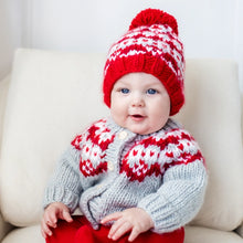 Load image into Gallery viewer, Kids Fairisle Cardigan Red
