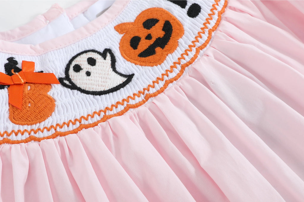 Kids Pink and Orange Boo Dress
