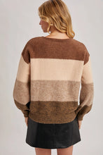 Load image into Gallery viewer, Color Block Knit Sweater
