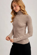 Load image into Gallery viewer, Latte Ribbed Turtle Neck
