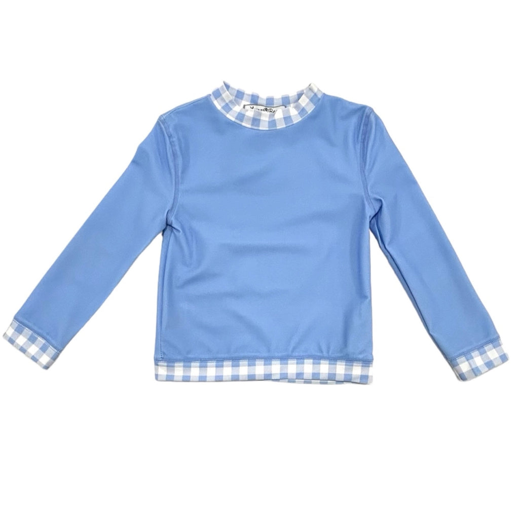 Boys Long Sleeve Swim Rashgaurd- Blue