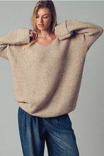 Load image into Gallery viewer, Oversized Knit V-Neck Sweater
