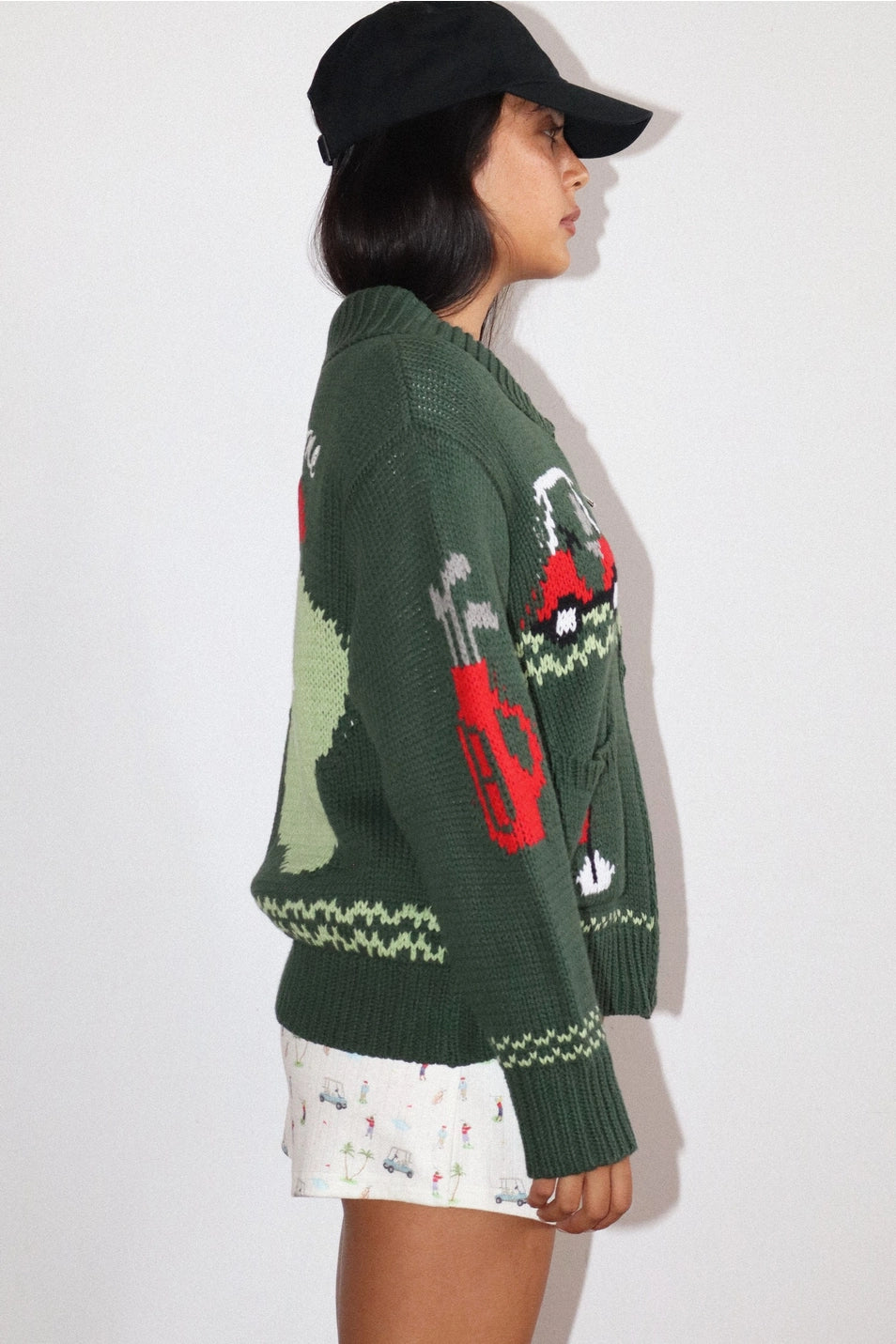 Hole in One Zip Sweater