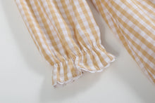 Load image into Gallery viewer, Brown Gingham Pumpkin Dress
