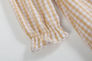 Brown Gingham Pumpkin Dress