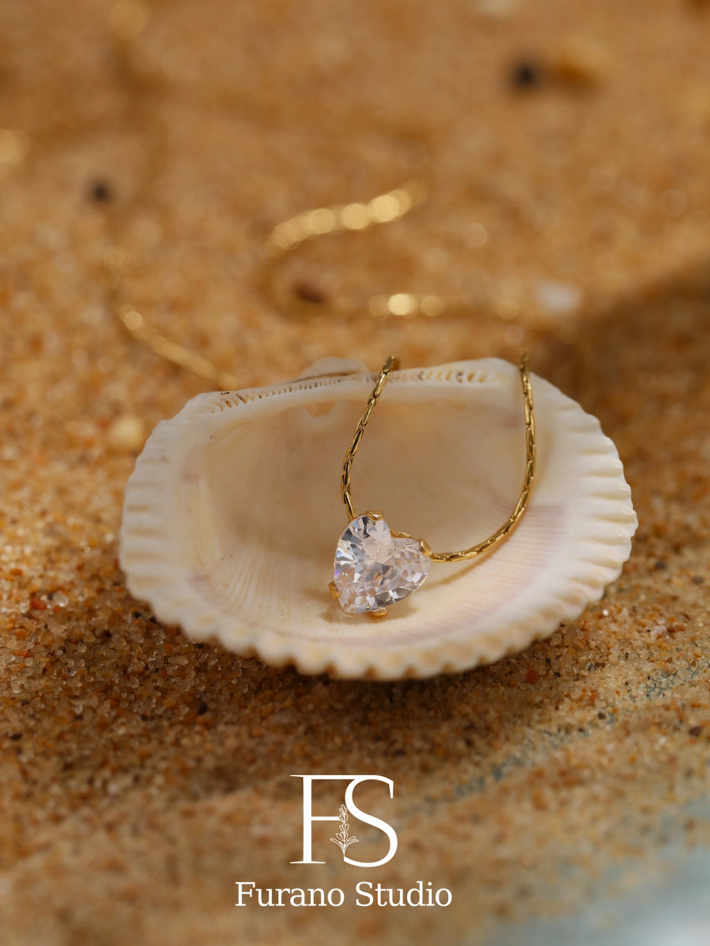 Floating Diamond Heart Pendant Necklace