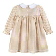 Load image into Gallery viewer, Brown Gingham Pumpkin Dress
