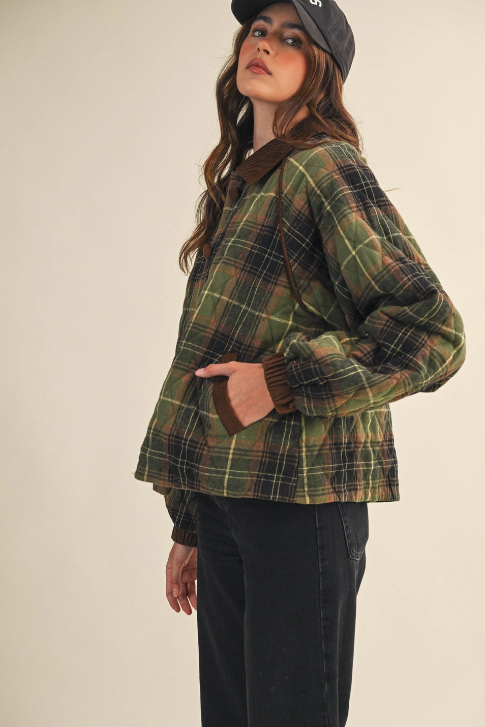 Plaid Quilted Jacket