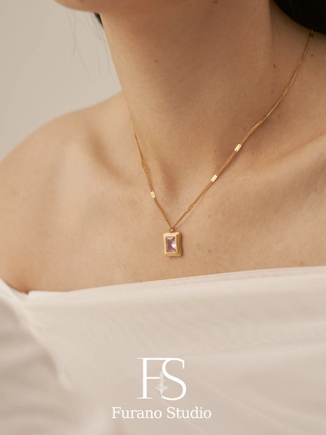 Pink Diamond Pendant Necklace