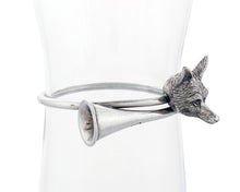 Load image into Gallery viewer, Wine Carafe With Pewter Hunt Equestrian Horn
