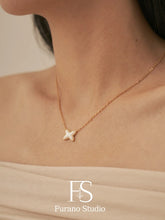 Load image into Gallery viewer, 18k Gold Mother of Pearl Bow Necklace
