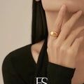 18k Gold Bubble Thick Ring