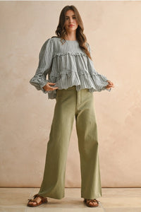 Sage Wide Leg Denim Pants