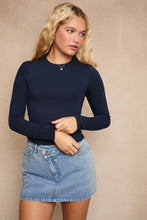 Load image into Gallery viewer, Navy Long Sleeve Top
