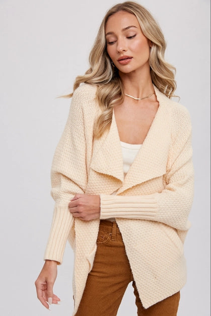 Waffle Cocoon Cardigan