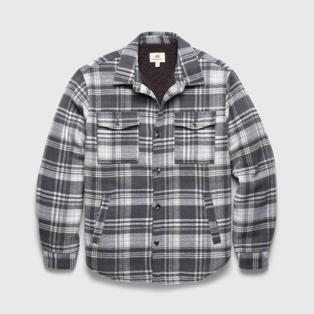 Skip Sherpa Plaid Shirt Jacket