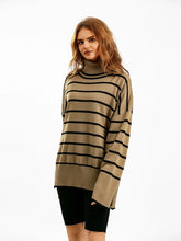Load image into Gallery viewer, High Neck Stripe Sweater
