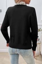 Load image into Gallery viewer, Embroidered Heart Long Sleeve Sweater
