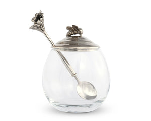 Bee Glass Honey Pot