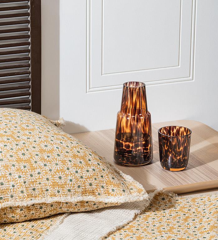 Amber Bedside Carafe & Cup