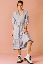 Load image into Gallery viewer, Monochromatic Ruffled Midi Dress

